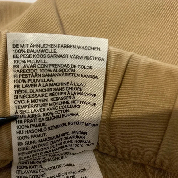H&M Divided Women's Fitted Cargo Utility Pants Brown Pockets Size 4 - Picture 8 of 10
